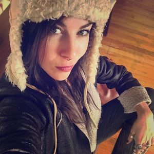 Black faux lamb skin lined coat